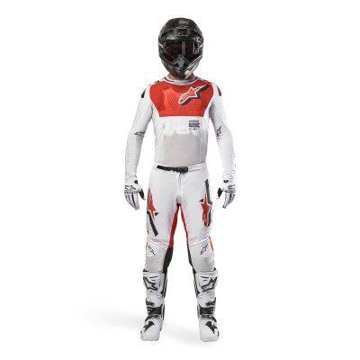 ALPINESTARS - Nohavice SUPERTECH WARD, (biela/oranžová, veľ. 38)