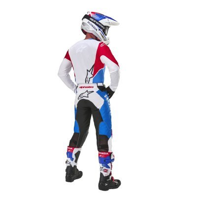 ALPINESTARS - Nohavice ICONIC HONDA kolekcia, (biela/modrá/červená/čierna, veľ. 36)
