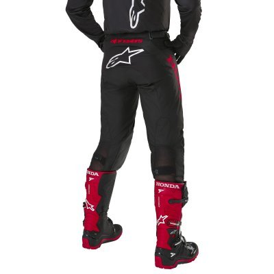 ALPINESTARS - Nohavice ICONIC HONDA kolekcia, (čierna/červená, veľ. 28)