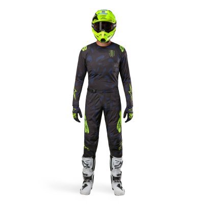 ALPINESTARS - Nohavice TECHSTAR RANTERA, (čierna/modrá/žltá fluo, veľ. 32)