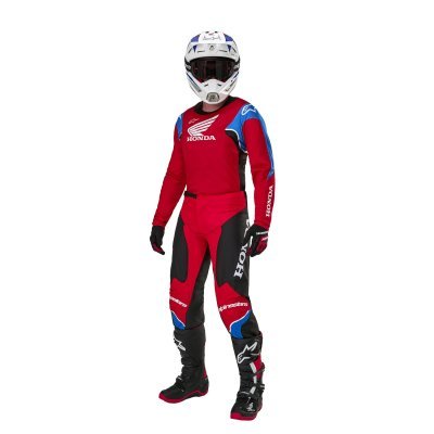 ALPINESTARS - Nohavice ICONIC HONDA kolekcia, (červená/čierna/modrá/biela, veľ. 38)