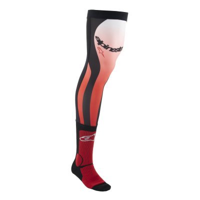 ALPINESTARS - ponožky pod ortézy KNEE BRACE, (červená fluo/biela/čierna, veľ. L/2XL)