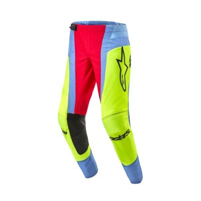 ALPINESTARS - Nohavice TECHSTAR OCURI, (svetlo modrá/žltá fluo/červená, veľ. 36)