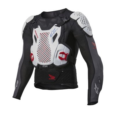 ALPINESTARS - chránič tela BIONIC PLUS 2 HONDA kolekcia, (biela/modrá/červená/čierna, veľ. L)
