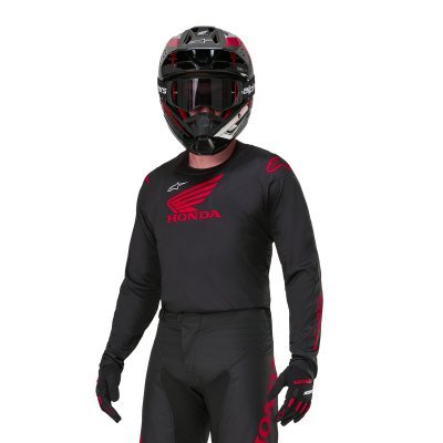 ALPINESTARS - dres ICONIC HONDA kolekcia, (čierna/červená, veľ. XL)
