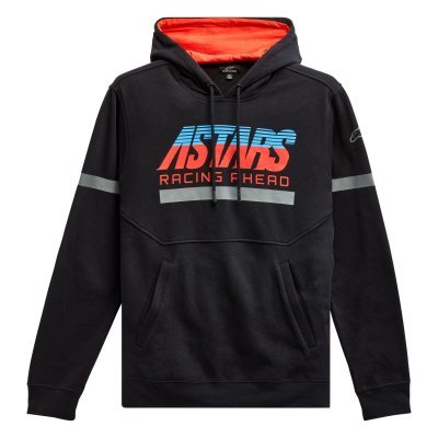 FLY RACING - Mikina CLUB HOODIE, (čierna/červená/modrá/šedá, veľ. L)
