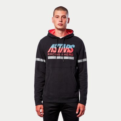 FLY RACING - Mikina CLUB HOODIE, (čierna/červená/modrá/šedá, veľ. L)