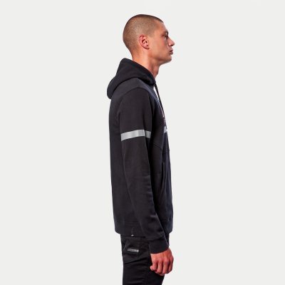 FLY RACING - Mikina CLUB HOODIE, (čierna/červená/modrá/šedá, veľ. L)