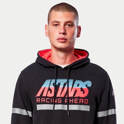 FLY RACING - Mikina CLUB HOODIE, (čierna/červená/modrá/šedá, veľ. L)