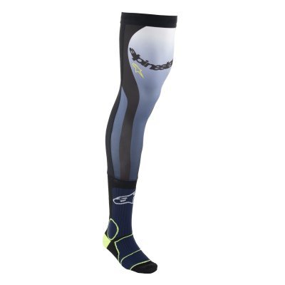 ALPINESTARS - ponožky pod ortézy KNEE BRACE, (modrá/žltá fluo/biela/čierna, veľ. S/M)