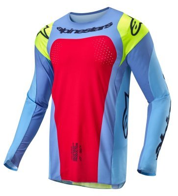 ALPINESTARS - dres TECHSTAR OCURI, (svetlo modrá/žltá fluo/červená, veľ. L)