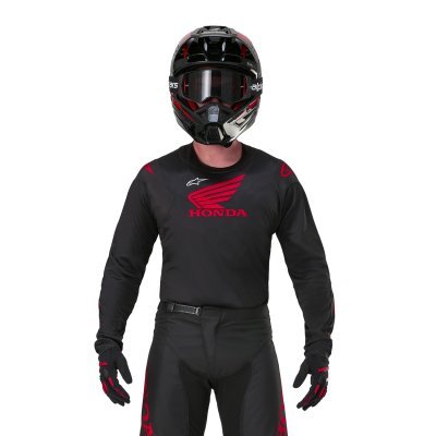 ALPINESTARS - dres ICONIC HONDA kolekcia, (čierna/červená, veľ. M)