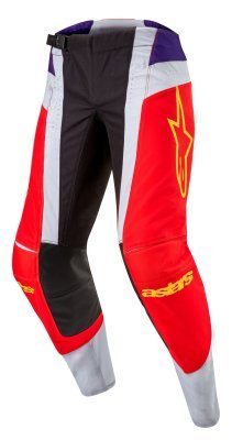 ALPINESTARS - Nohavice TECHSTAR OCURI, (oranžová/šedá/fialová/žltá, veľ. 32)