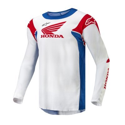 ALPINESTARS - dres ICONIC HONDA kolekcia, (biela/modrá/červená/čierna, veľ. 2XL)