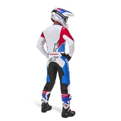 ALPINESTARS - dres ICONIC HONDA kolekcia, (biela/modrá/červená/čierna, veľ. 2XL)