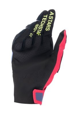 ALPINESTARS - Rukavice TECHSTAR, (svetlo modrá/červená/žltá fluo/čierna, veľ. L)