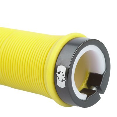 OXFORD - gripy DRIVER MTB LOCK-ON so sobjímkami, (žltá fluo, dĺžka 130 mm, 1 pár)