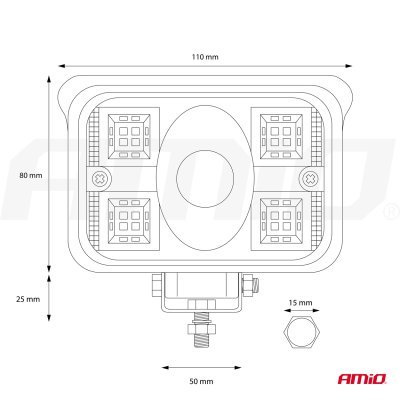 AMiO - Pracovné LED svetlo AWL32 17 LED COMBO 9-36V