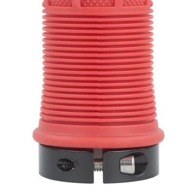 OXFORD - gripy DRIVER MTB LOCK-ON s objímkami, (červená, dĺžka 130 mm, 1 pár)
