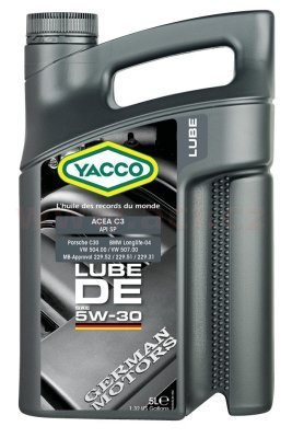 YACCO - Motorový olej LUBE DE 5W30 5L