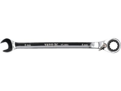 Yato - Kľúč očkoplochý račňový prepínací 8mm