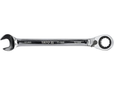 Yato - Kľúč očkoplochý račňový prepínací 12mm