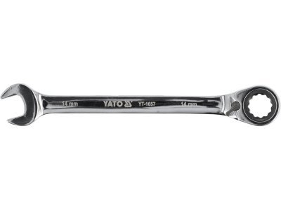 Yato - Kľúč očkoplochý račňový prepínací 14mm