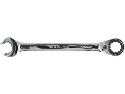 Yato - Kľúč očkoplochý račňový prepínací 17mm