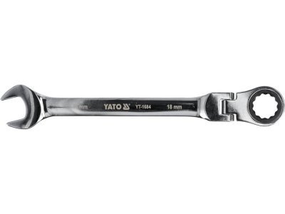 Yato - Kľúč očkoplochý račňový s kĺbom 18mm