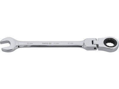 Yato - Kľúč očkoplochý račňový s kĺbom 21mm