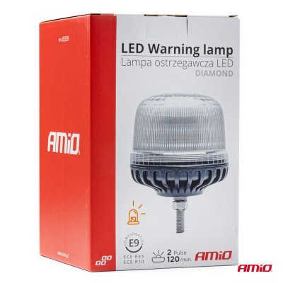 AMiO - Výstražný maják W25sb na skrutke R65 R10 24LED 12/24V IP66