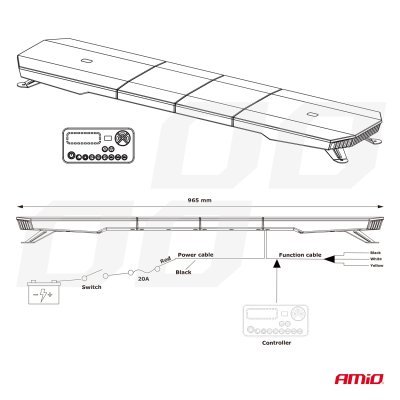 AMiO - Svetelná lišta LED 180 LED 1372mm