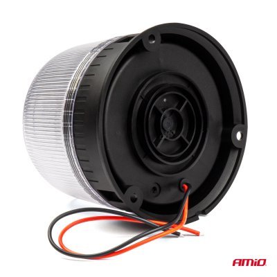 AMiO - Výstražný maják W25b 3 skrutky R65 R10 24LED 12/24V IP66