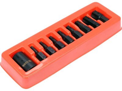YATO - Sada bitov rázových TORX s nadstavcom 1/2", 9ks