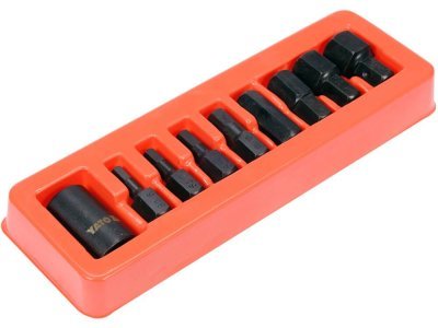 YATO - Sada bitov rázových IMBUS s nadstavcom 1/2", 9ks