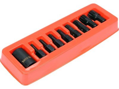 YATO - Sada bitov rázových SPLINE s nadstavcom 1/2", 9ks