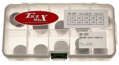 sada ventilových podložek Honda/Yamaha (průměr 25 mm, 20 ks), Tourmax