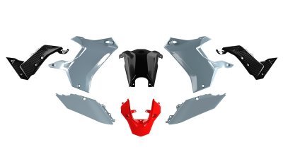 sada plastů YAMAHA, RTECH (černo-šedo-červená, 5 dílů)