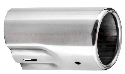 koncovka výfuku nerezová oválná, vnitřní průměr 48 mm, průměr koncovky 60x80 mm, délka 110 mm FENNO