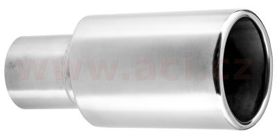 koncovka výfuku nerezová oválná, vnitřní průměr 52 mm, průměr koncovky 84x70 mm, délka 178 mm FENNO
