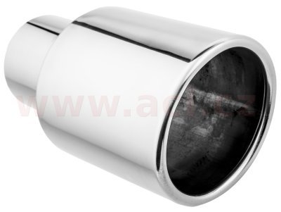 koncovka výfuku nerezová oválná, vnitřní průměr 52 mm, průměr koncovky 84x70 mm, délka 178 mm FENNO