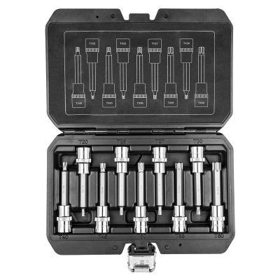 NEO - Sada vnútorných skrutkovacích bitov TORX 1/2" 100mm 9ks