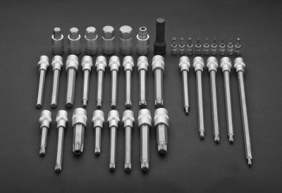 NEO - Sada vnútorných skrutkovacích bitov TORX IMBUS 1/4", 1/2" 38ks