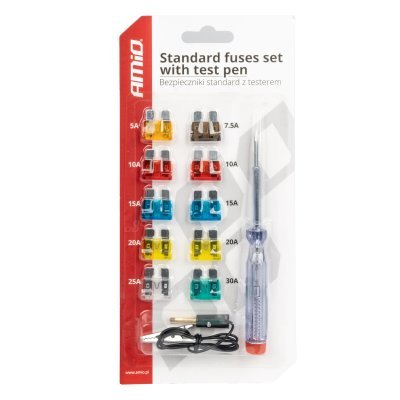 AMiO - Sada autopoistiek MINI s testerom napätia