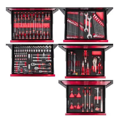 ROOKS OK-01.3005 Dielenská skriňa GARAGE s náradím, 161 ks