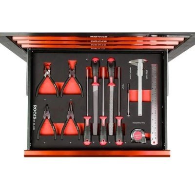 ROOKS OK-01.3005 Dielenská skriňa GARAGE s náradím, 161 ks