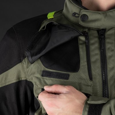 OXFORD - Bunda ROCKLAND DRY2DRY™, (zelená khaki/čierna/žltá fluo, veľ. 4XL)