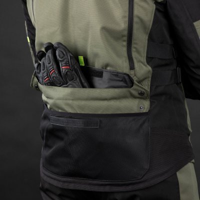 OXFORD - Bunda ROCKLAND DRY2DRY™, (zelená khaki/čierna/žltá fluo, veľ. 5XL)