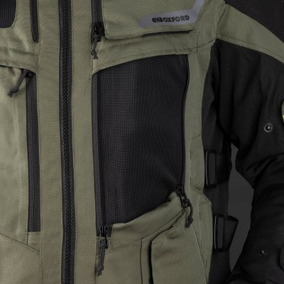 OXFORD - Bunda ROCKLAND DRY2DRY™, (zelená khaki/čierna/žltá fluo, veľ. 5XL)