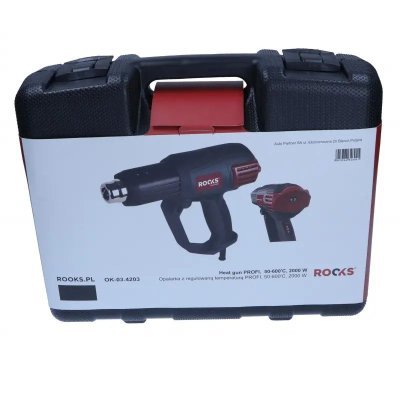 ROOKS OK-03.4203 Teplovzdušná pištoľ PROFI, 2000 W, 50–600 °C
